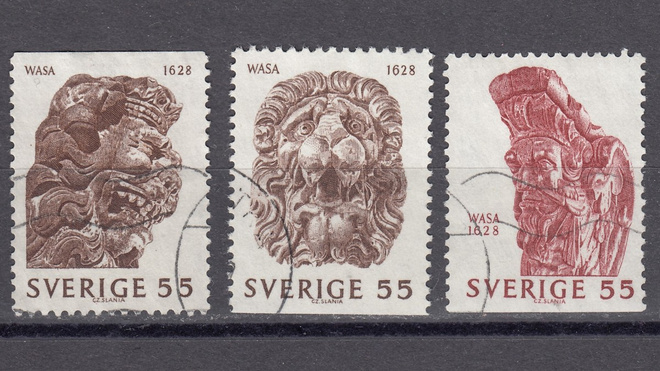 Ruotsi 1969 Fa 667B, 670B ja 671B Wasa-laiva