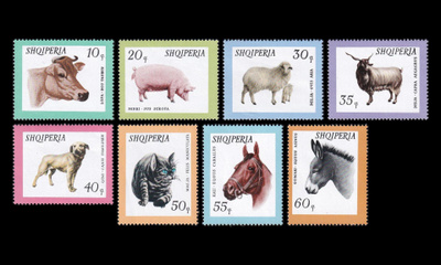 Albania 1028-35 ** Kotieläimet (1966)