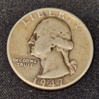 USA Hopea Washington quarter 1947-D - pikkukuva 1