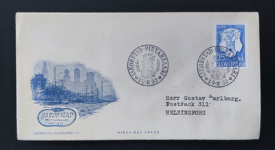 1952 FDC Pietarsaari 350 vuotta