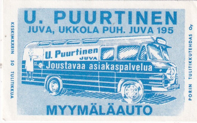 Juva, Ukkola, U. Puurtinen, myymäläauto.  s57