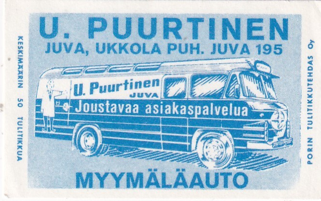 Juva, Ukkola, U. Puurtinen, myymäläauto.  s57