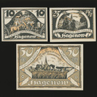 Saksa Notgeld 10, 25, 50 Pfg, Hagenow 1922 - pikkukuva 1