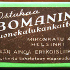 * Vanha Bomanin huonekalumainos magneettina * 20-luku * - pikkukuva 1