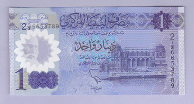 Libya 1 Dinar v.2019 UNC P-New Polymer (Comm.)