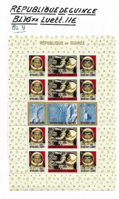 REPUBLIQUE DE GUINEE BL 9** LUETT. 11€