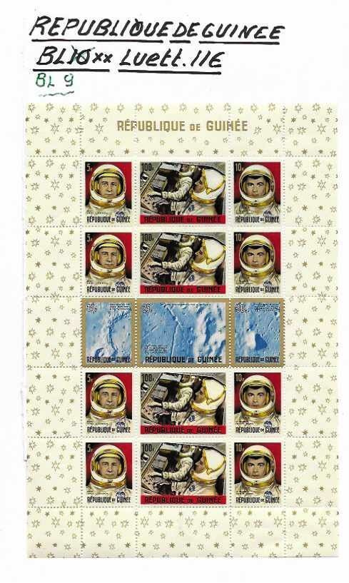 REPUBLIQUE DE GUINEE BL 9** LUETT. 11€