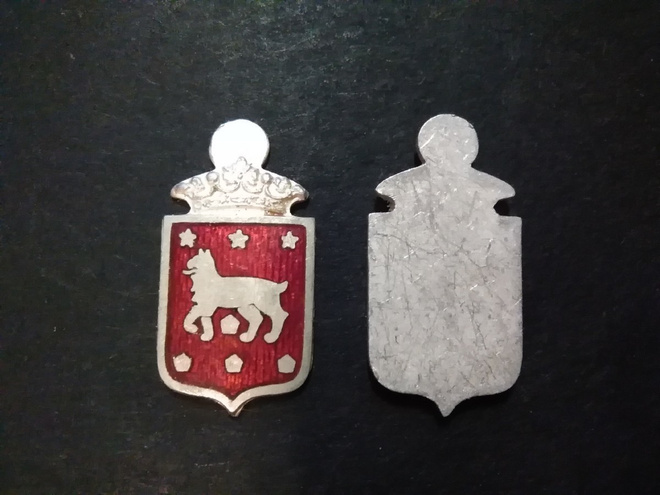 Kanta-Häme vaakuna hopea emali 12 x10 mm