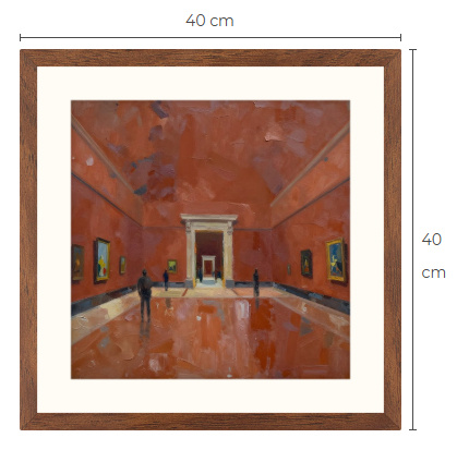 Uusi uniikki taidemuseo art print taulu 40 cm x 40 cm