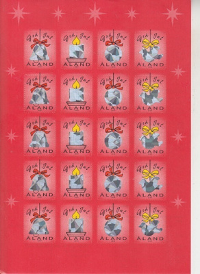 Åland 2000 vuoden jolumerkkiarkki.