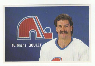 Michel Goulet Quebec Nordiques Team Issue Postcard
