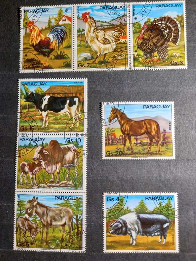 KOTIELÄIMET eläinaiheinen sarja PARAGUAY 1976 o