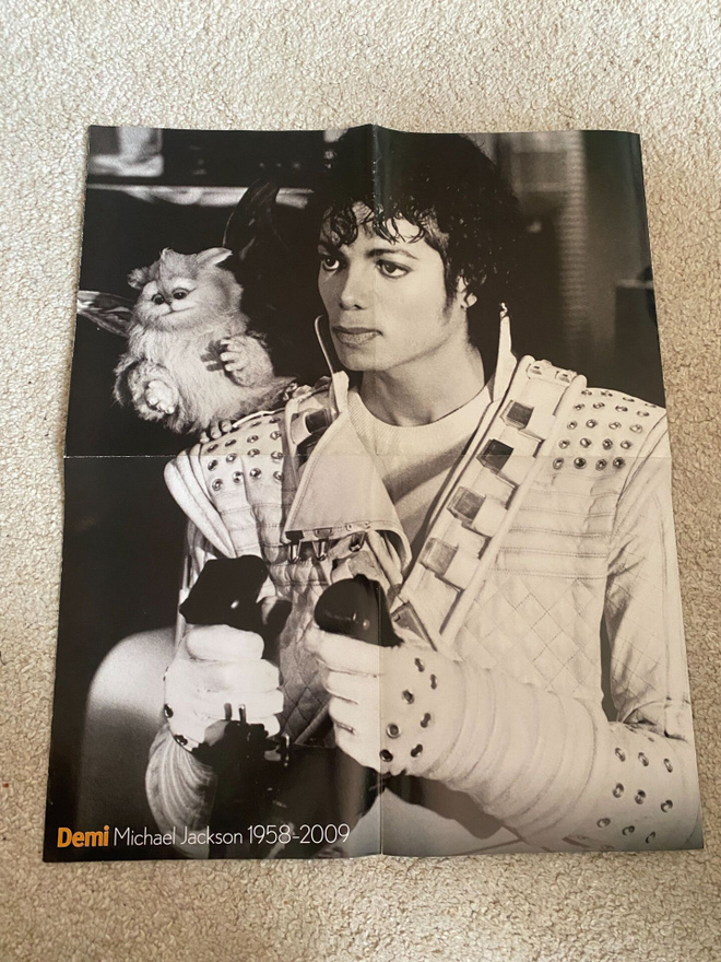 Michael Jackson julisteet ja keräilykuva + tarra