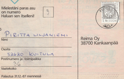 Postileima, KUITULA