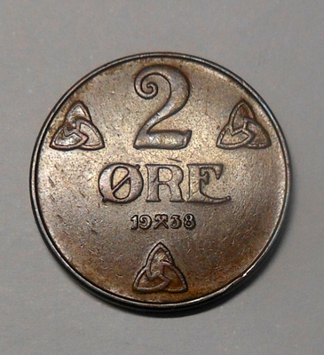 Norway. 2 ore 1938.