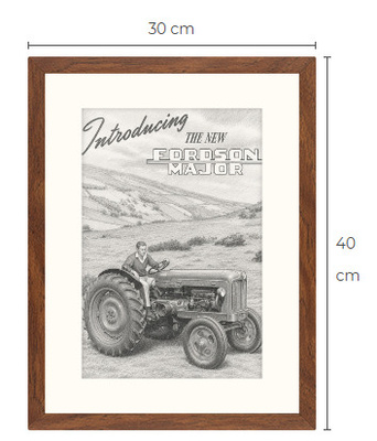 Uusi Fordson Major traktori art print taulu 30 cm x 40 cm