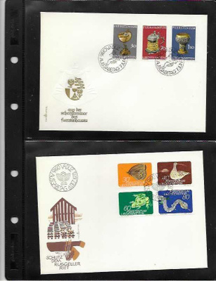 LIECHTENSTEIN 2 FDC KUORTA