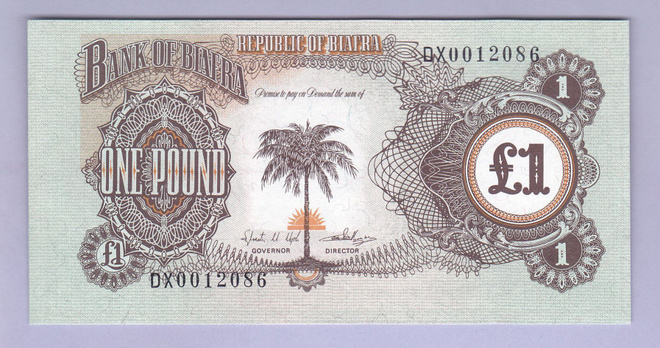 Biafra 1 Pound v.1968-69 UNC P-5a