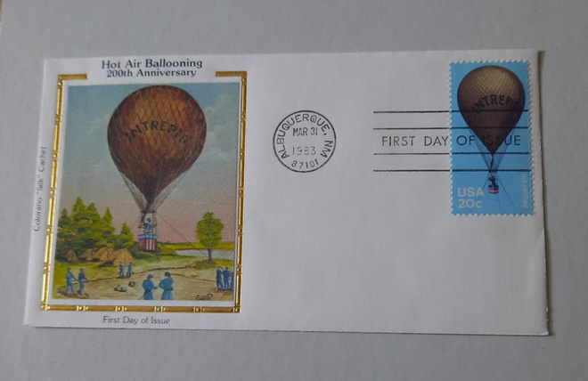 USA FDC 200v kuumailmapalloilua, Colorano "Silk" 1983