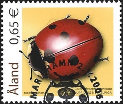 Åland 2006 Kovakuoriaisia 0,65 € EP alareuna LOISTO LaPe 260