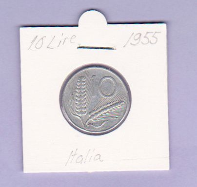 Italia 10 Lire v.1955 KM#93