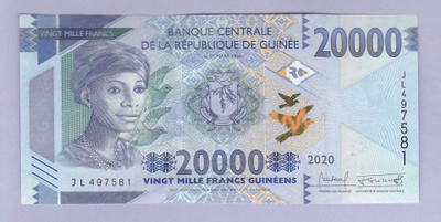 Guinea 20000 Francs v.2020 UNC P-New