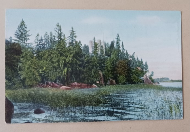 Viipuri, näkymä Monrepos'n rannalta, vanha väripk, k. k-k