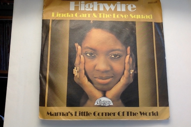 LINDA CARR & THE LOVE SQUAD :: HIGHWIRE : VINYYLI 7" 1975 !