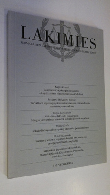 Lakimies 2/2012 : Suomalaisen lakimiesyhdistyksen aikakau...