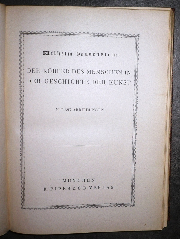 W.Hausenstein Der Körper des Menschen in der Geschichte der