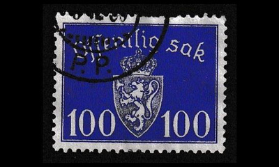 Norja 43 o Virkamerkki 100 öre (1939)