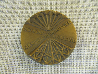 Tekniska Föreningen I Finland 1980 mitali / H.Häiväoja 1980