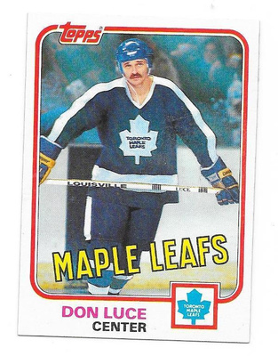 1981-82 Topps #99 Don Luce Toronto Maple Leafs