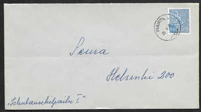 Postilähetys - Yl.m. 0,40 (LAPE 618) Puurtila 25.4.68