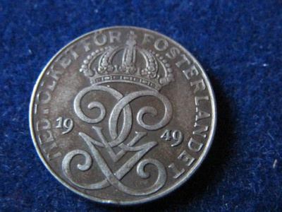 2 öre 1949 fe. Ruotsi-Sweden