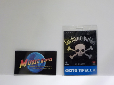 BACKYARD BABIES BACKSTAGE PASSI .
