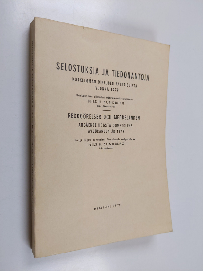 Selostuksia ja tiedonantoja Korkeimman oikeuden ratkaisui...
