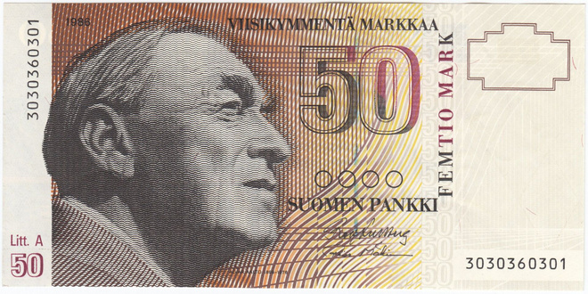 50 Markkaa 1986 Litt.A kl.8-9