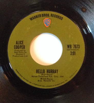 7” SINGLE Alice Cooper - Hello Hurray / Generation Landslide