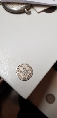 50 penniä 1866 silver    kl 2/4