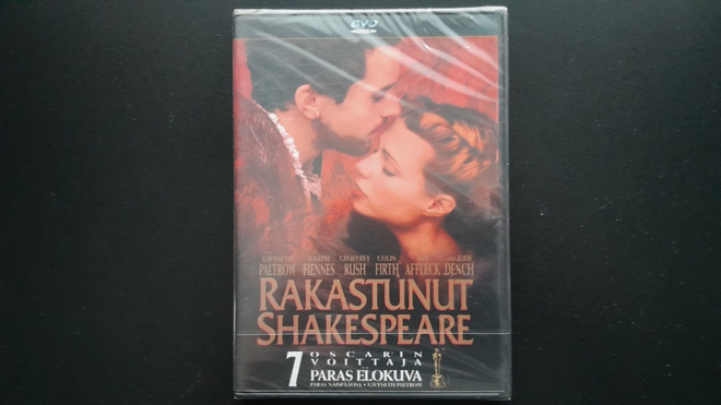 DVD: Rakastunut Shakespeare (Joseph Fiennes 1998) *EGMONT*