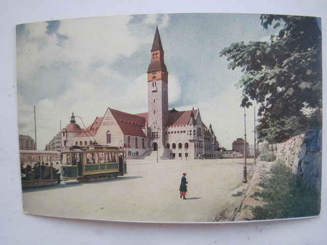 VANHA Postikortti Helsinki Raitiovaunu 1920-luku