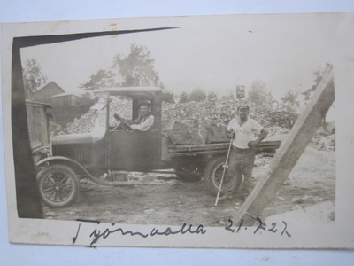 Valokuva Helsinki Mechelininkatu 29 KIVA Kuorma-Auto 1927