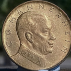 Kullanvärinen kolikko C.G.Mannerheim. Halkaisija - 31 mm. - pikkukuva 1