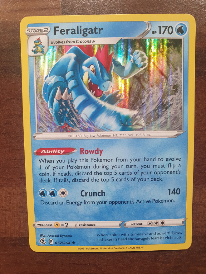 Pokemon Feraligatr 057/264 Holo Rare