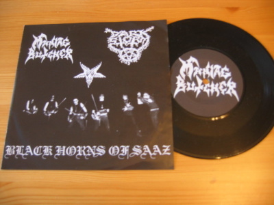 Maniac Butcher / Dark Storm - Black Horns Of Saaz 7" ps