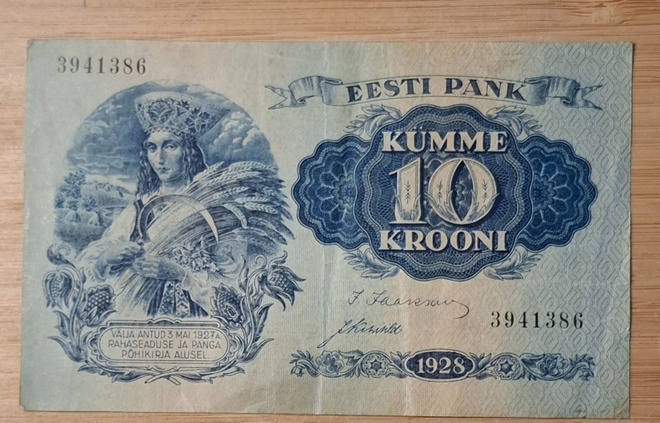 10 Krooni Viro 1928v.