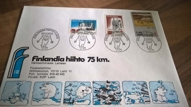 Kuori Finlandia hiihto 75km 1975 erikoisleimalla