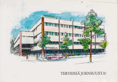 Joensuu: Metsätalo (piirroskortti)