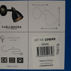 Seinävalaisin Fjällbacka 1lmp (chrome, MarkSlöjd, uusi) - pikkukuva 4